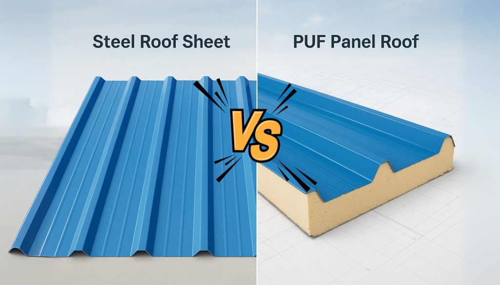 Steel Roof Sheets vs PUF Panel Roof-Maks