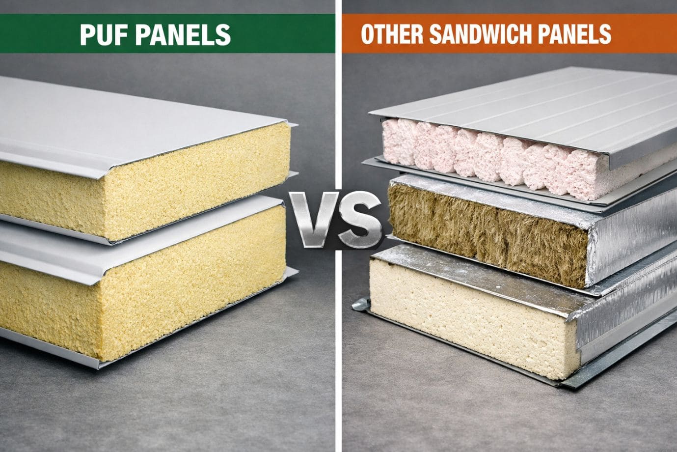 PUF Panels vs Other Sandwich Panels