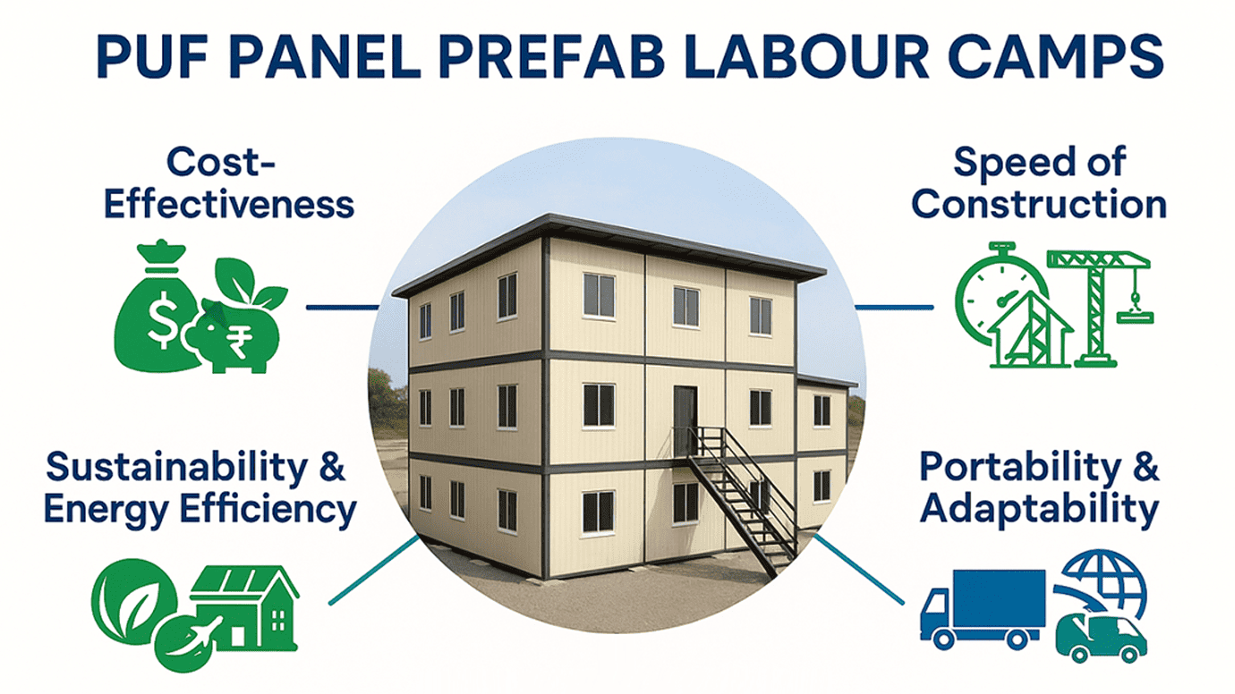 Advantages of PUF Panel Prefabricated Labour Camps