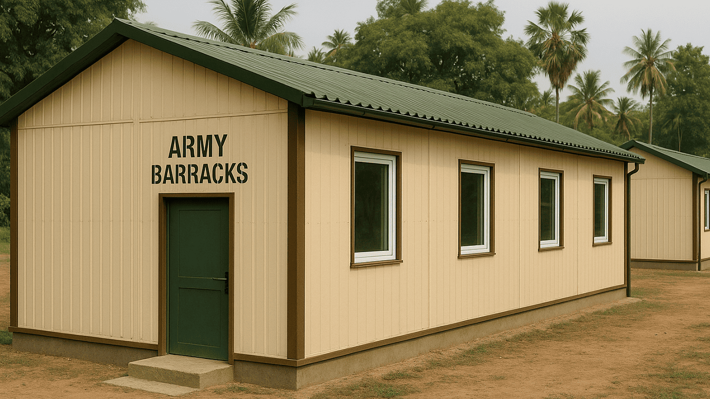 Construction of PUF Panel Army Barracks Construction of PUF Panel Army Barracks
