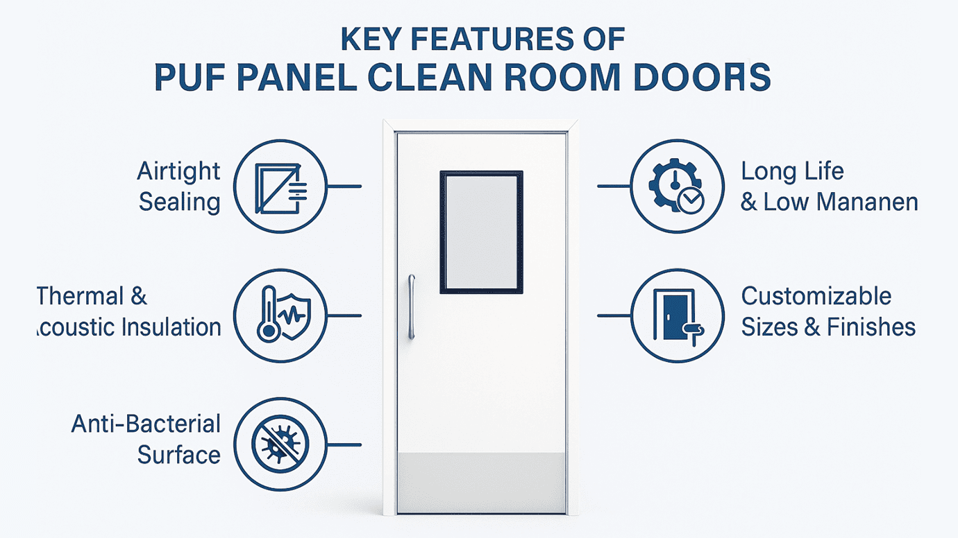 Key Features of PUF Panel Clean Room Doors Key Features of PUF Panel Clean Room Doors