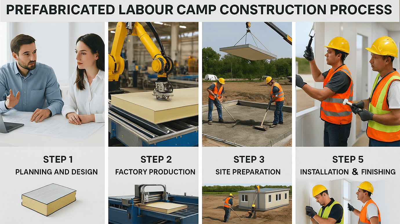 The Construction Process of Prefabricated Labour Camps Using PUF Panels The Construction Process of Prefabricated Labour Camps Using PUF Panels