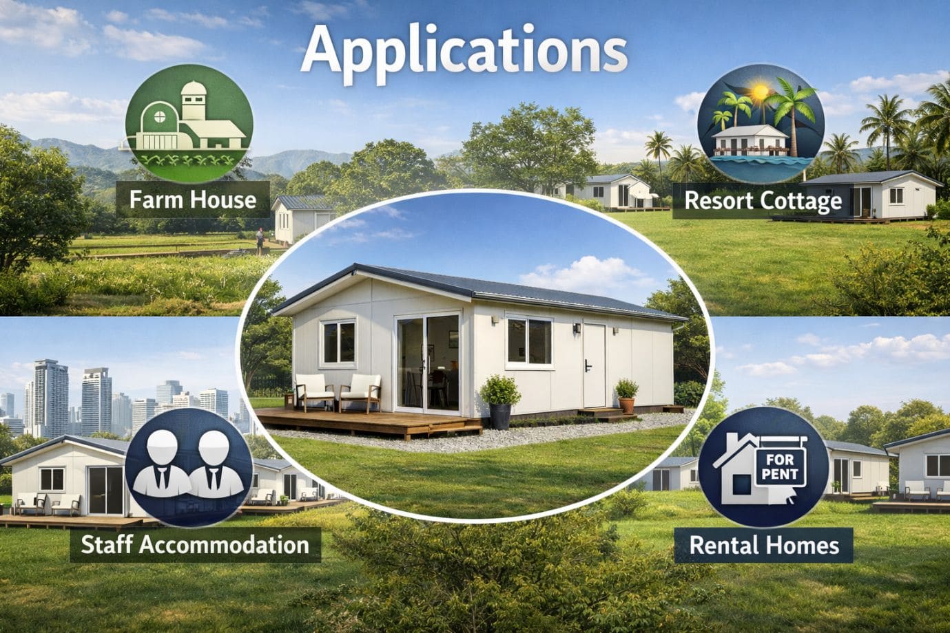 Applications of PUF Panel 2BHK Houses