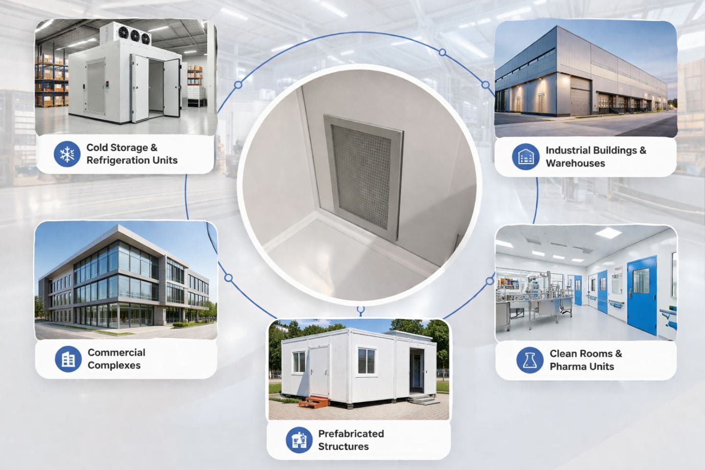 Applications of PUF Riser Panels