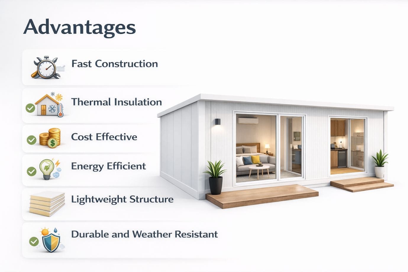 Benefits of PUF Panel 1BHK House