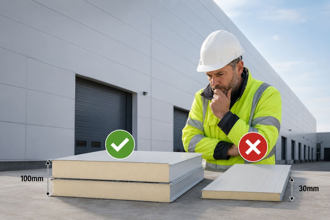 Choosing the Wrong Panel Thickness in installing PUF Panels