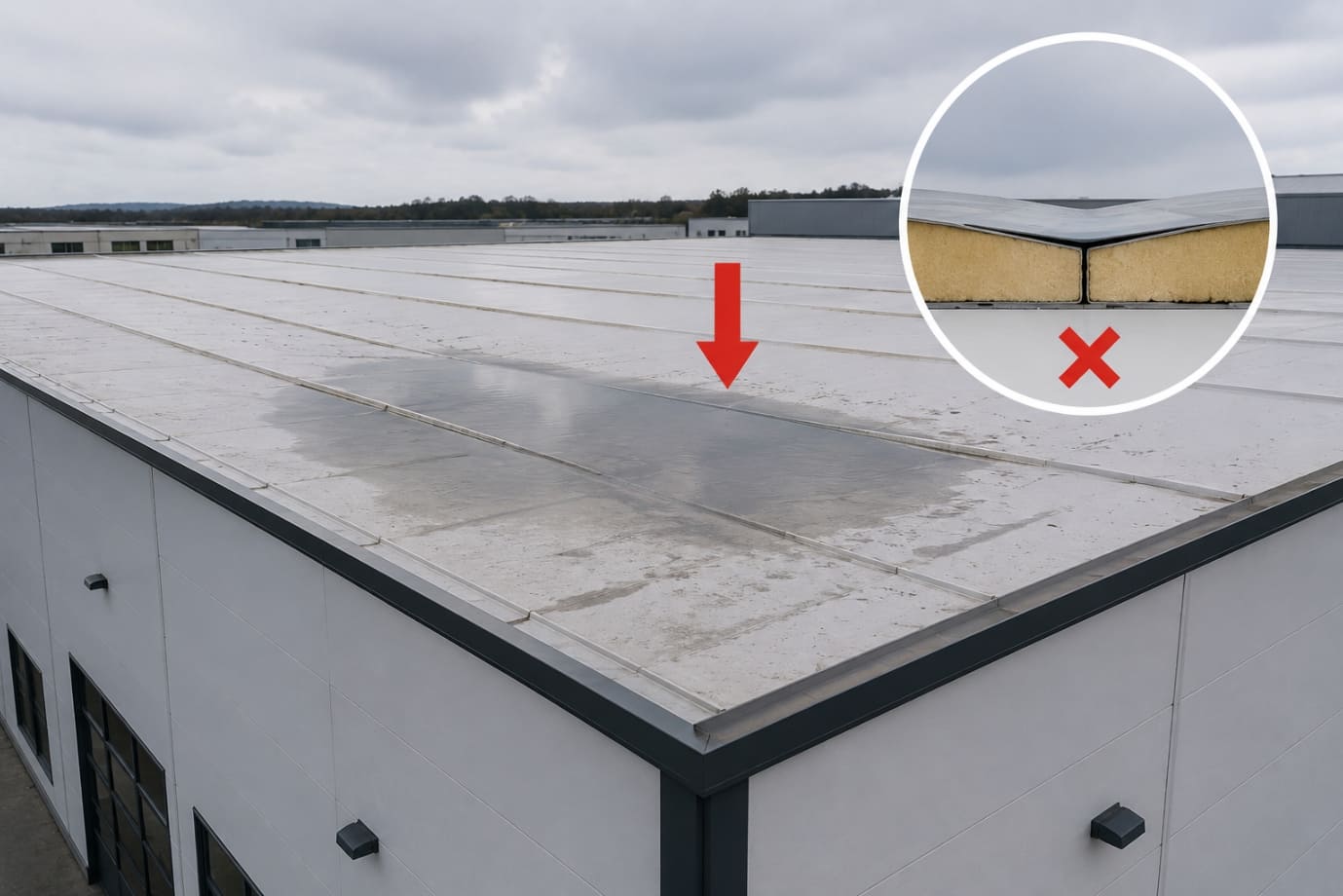 Poor Roof Slope Planning while installing PUF Panels